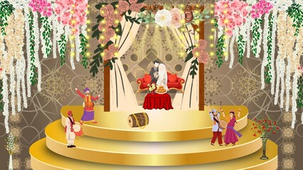 beautiful indian wedding decor stage