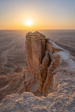 Sunset view at the Edge of the World, Riyadh, Saudi Arabia