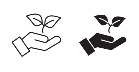 Obraz premium leaf in hand icon