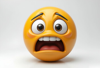 "A high-resolution 3D rendered emoji with a yellow-orange gradient face, showing an exaggerated eye-roll expression with eyes looking upwards and a straight, slightly open mouth.