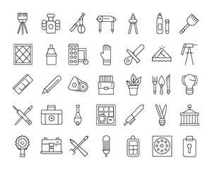 Art and Design Tools Icon Collection