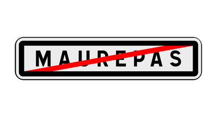 Panneau de sortie de Maurepas, Yvelines, Île-de-France