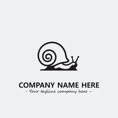 Snail illustration black and white for logo company vector image
