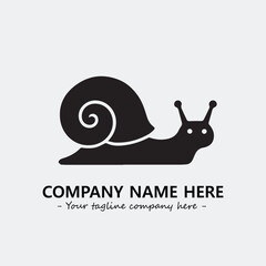 Snail illustration black and white for logo company vector image
