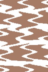 Wavy seamless background in chocolate shades,Seamless print of minimal modern shapes and forms , contemporary background for banners and covers.