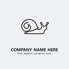 Snail illustration black and white for logo company vector image
