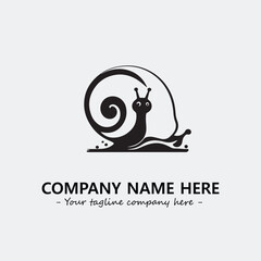 Snail illustration black and white for logo company vector image
