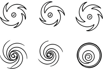 hurricane formation line art illustrating storm system development