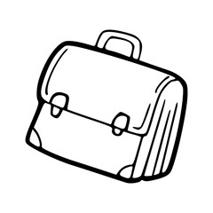 school bag outline vector