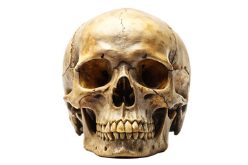 Human skull  isolated on  white background PNG