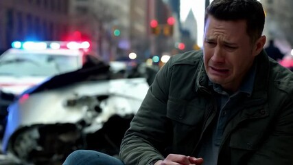 Emotional response at urban emergency scene with police presence