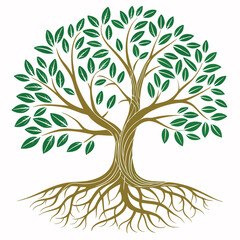 Obraz premium natural vector tree logo illustration nature tree