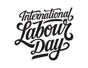 International Labour Day celebration greeting typography design. Vcetor illustration