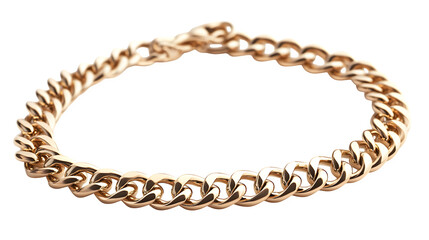 Obraz premium Thin gold chain necklace with subtle shine and clasp detail, transparent PNG