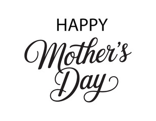 Happy Mother's Day typography design Ideal for greeting cards, social media posts, and celebratory decor for this loving occasion. Vector illustration