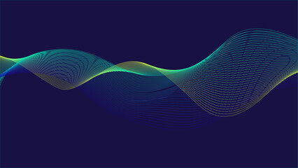 Smooth, flowing waves of yellow and blue.
Abstract fluid design with swirling lines.