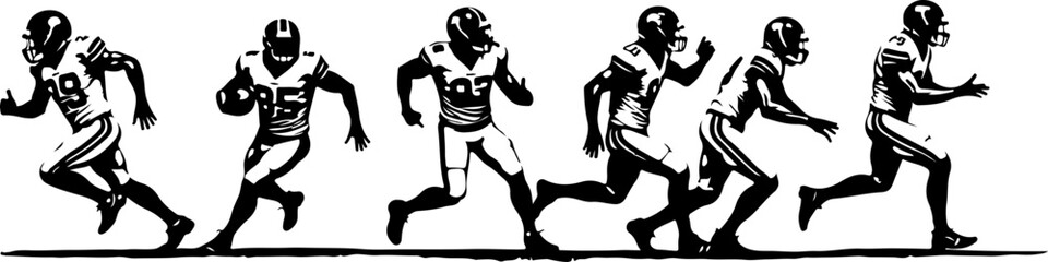 American football player and USA flags vector