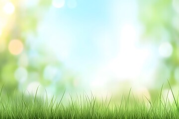 Obraz premium Spring Green Grass Meadow Nature Background