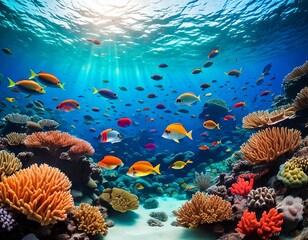 Fototapeta premium 魚 サンゴ