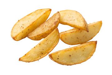 Crispy Potato Wedges Baked or Fried with Herbs and Spices.