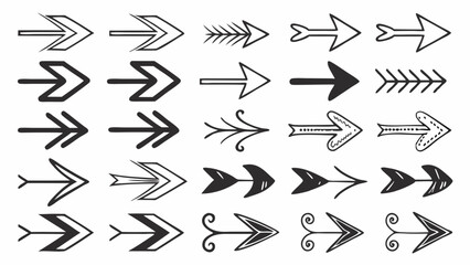 Diverse Collection of 25 Unique Arrow Designs for Creative and Directional Projects