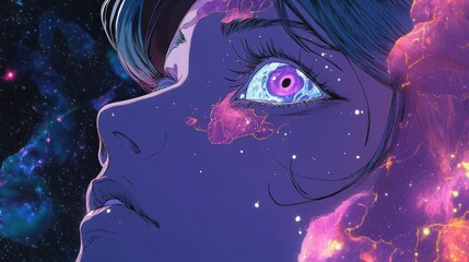 Heed an anime manga cosmic surreal fantasy tale of a character.