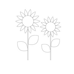 シンプルなひまわりのアイコン