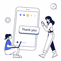 Thank you concept vector illustration