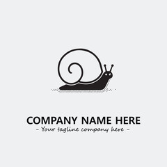 Snail illustration black and white for logo company vector image
