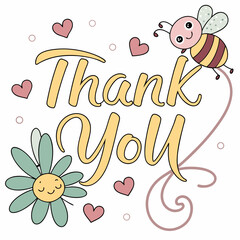 Fototapeta premium thank you vector illustration