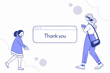 Thank you concept vector illustration