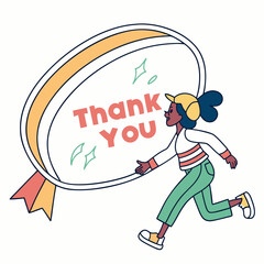 Fototapeta premium thank you vector illustration