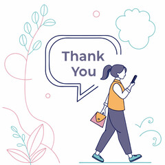 Thank you concept vector illustration