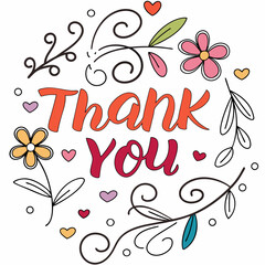 thank you vector illustration