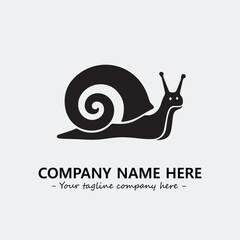 Snail illustration black and white for logo company vector image
