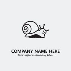 Snail illustration black and white for logo company vector image
