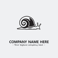 Snail illustration black and white for logo company vector image
