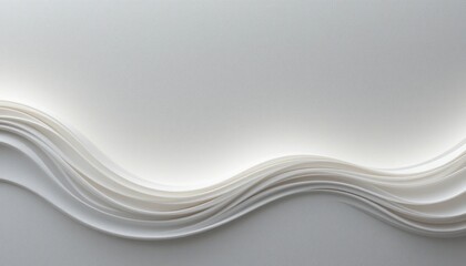 Obraz premium Elegant flowing white paper texture studio image minimalist close-up design inspiration