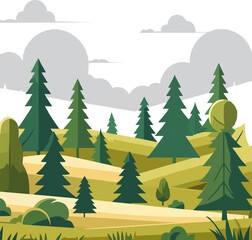 Rolling Hills and Pine Trees.eps