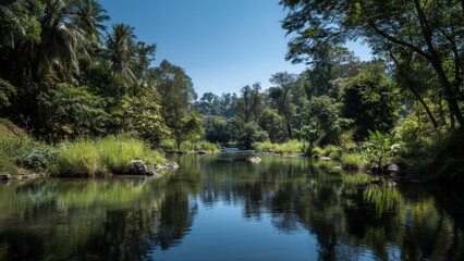 Idyllic Scene of River in the Tropics