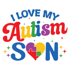 Unique Typography Vector T-shirt Design for Proud Autism Mom

