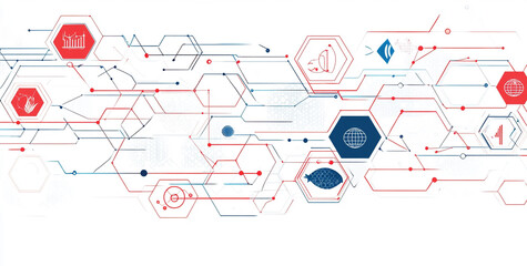 Fototapeta premium Hexagons, Medical, technology or science design