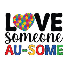 Creative Autism Typography T-shirt Vector for Awareness Events

