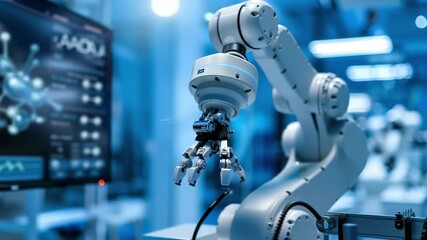 robotic arms performing automated medical operations for future precision surgical robot and hospital equipment - Powered by Adobe