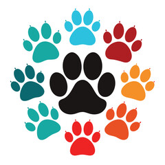 Fototapeta premium dog paw print