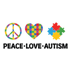 Autism Awareness Typography T-shirt Vector, autism shirts for women, Autism Awareness Day illustration
