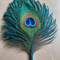 Obraz premium peacock feather isolated on black