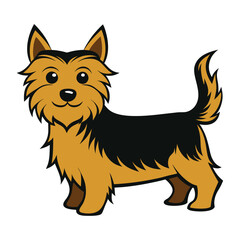 Cartoon Yorkshire Terrier Dog