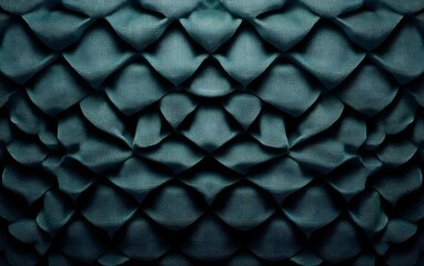 Fototapeta premium Dark Teal Scale Pattern Fabric Texture Background