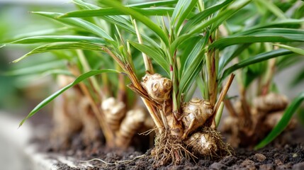 Obraz premium Ginger Boost Cognitive Focus and Relieve Stress Naturally